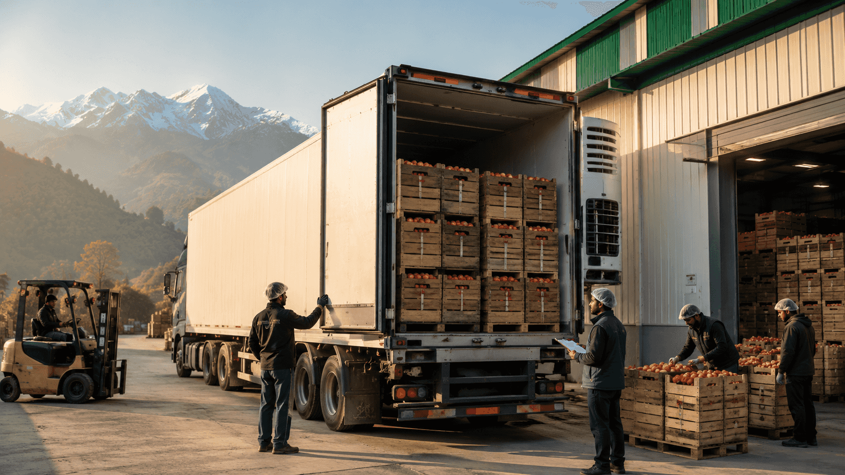 Cold chain dispatch of apples